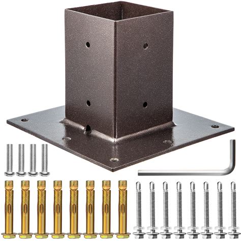 4x4 mail box metal post holder|surface mount 4x4 post base.